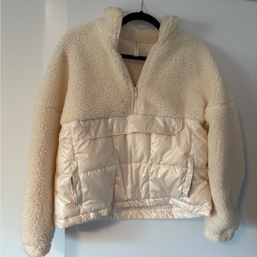 Fabletics Cream Teddy Jacket